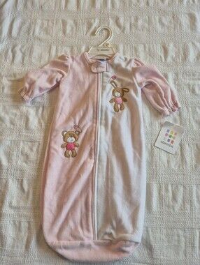 Absorba girls 0-9 months light fleece sleep sack NWT